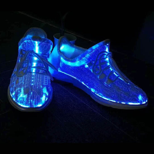 LED Luminous Running Shoes Unisex Sneakers Lace Shoes Colorful Glowing Shoes for Party Dancing Hip-hop Cycling Running