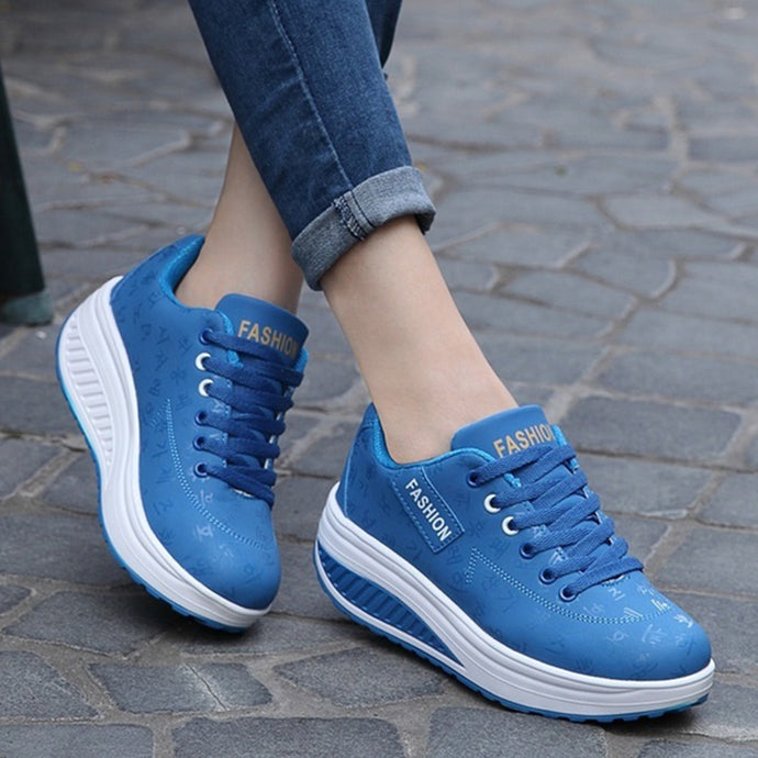 New 2019 Spring Autumn Wedges High Heels Ladies Casual Shoes Women Slip on Platform Shoes Female Chaussure Femme 36-41